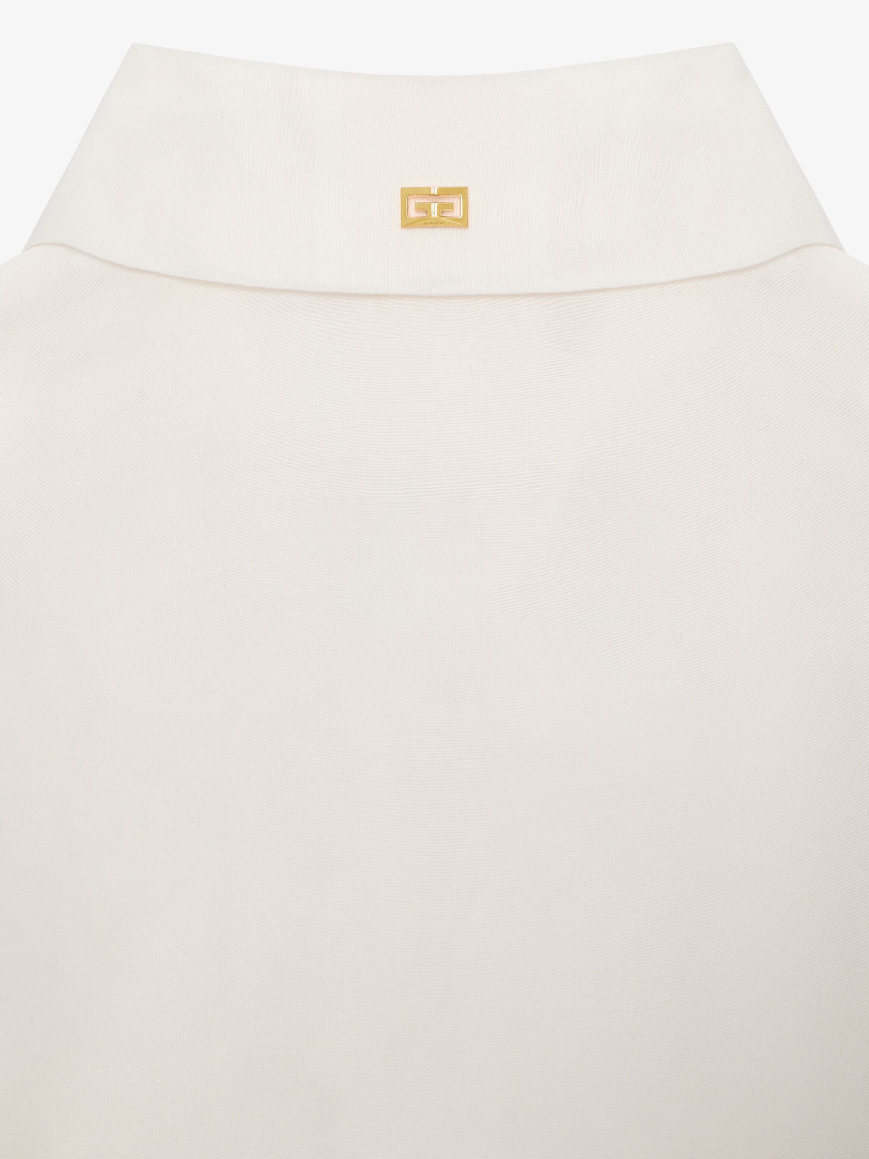 SHIRT IN SILK BLEND WITH LAVALLIERE AND HG EMBROIDERY - 5