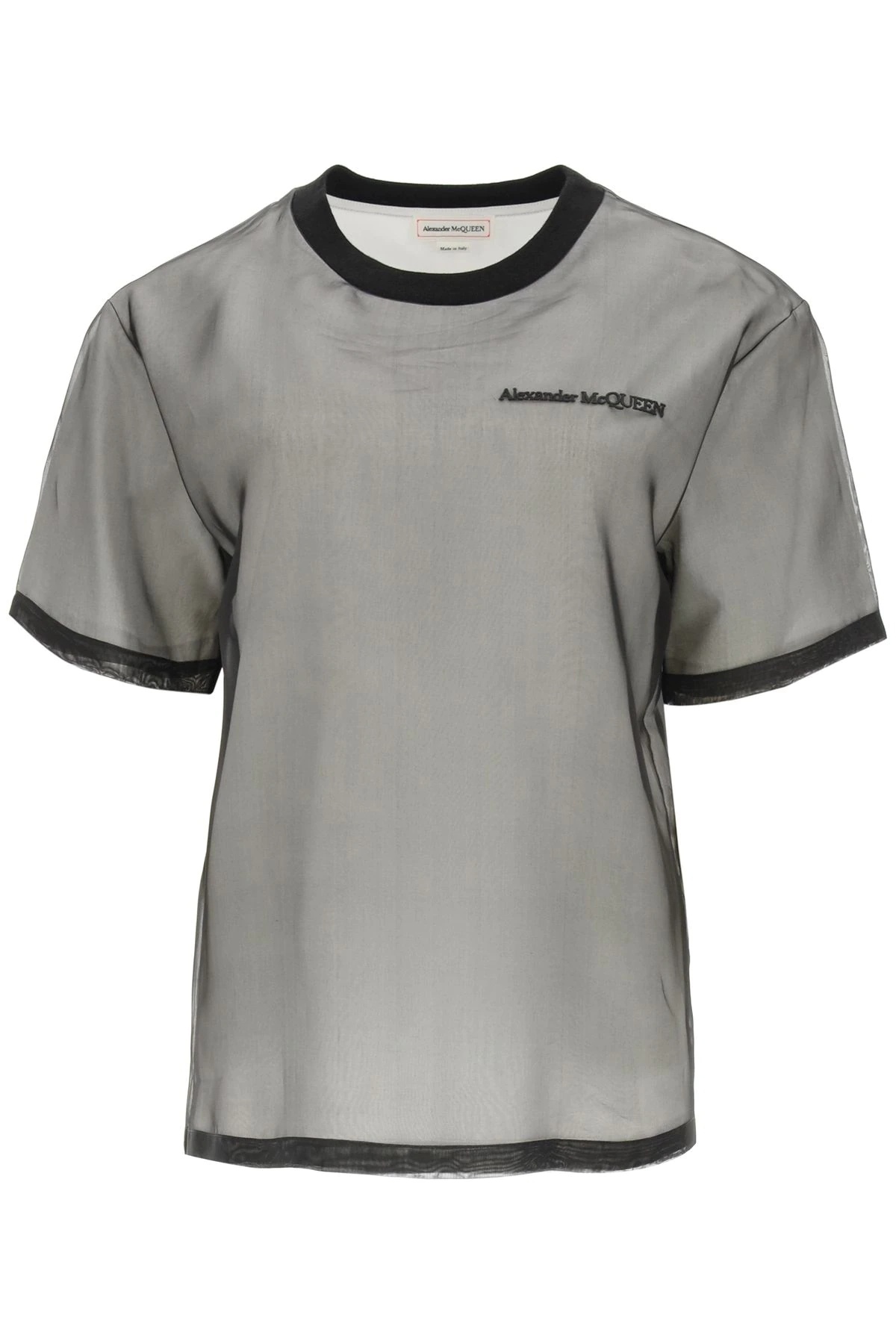 SIGNATURE T-SHIRT WITH SILK ORGANZA - 1