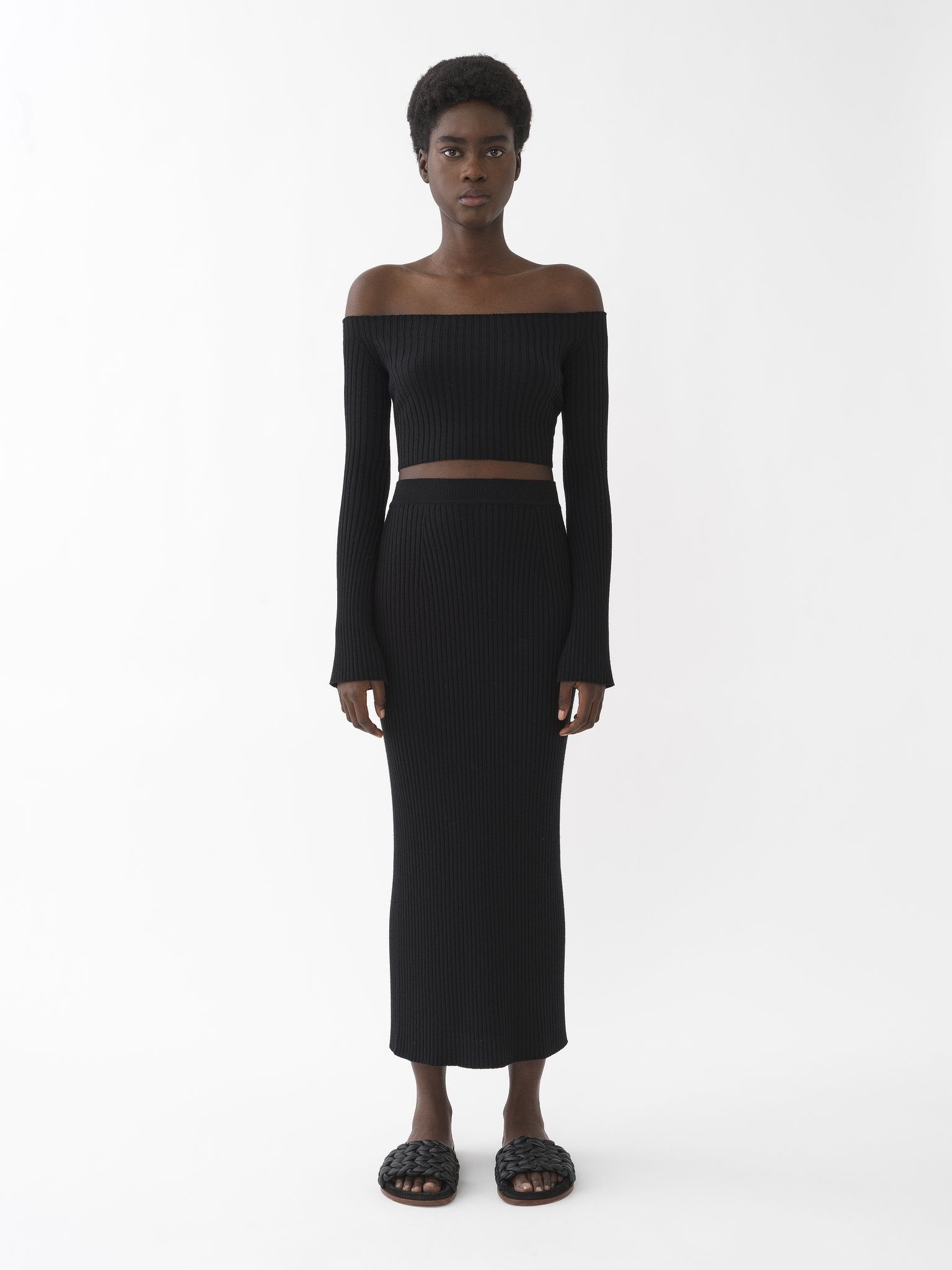 FITTED MID-LENGTH SKIRT - 2