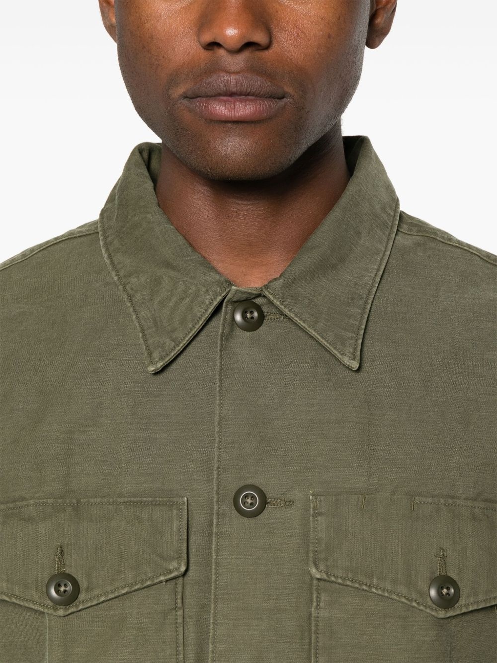 slub-texture cotton shirt - 5