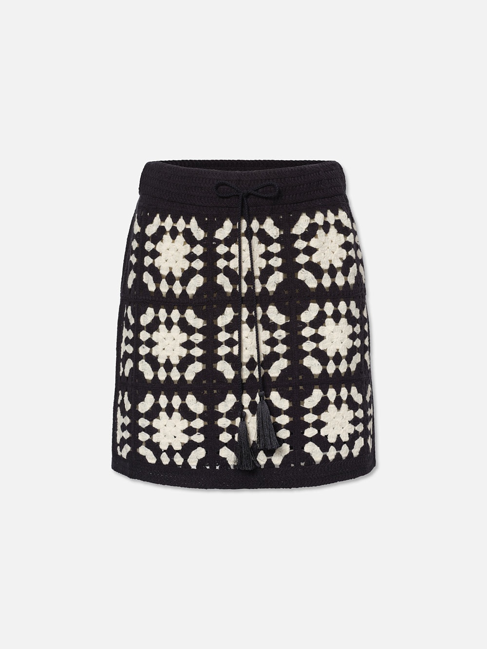 Crochet Tassel Skirt in Navy Multi - 1