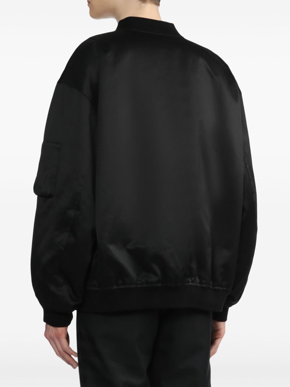 Zipped sleeve bomber jacket - 4