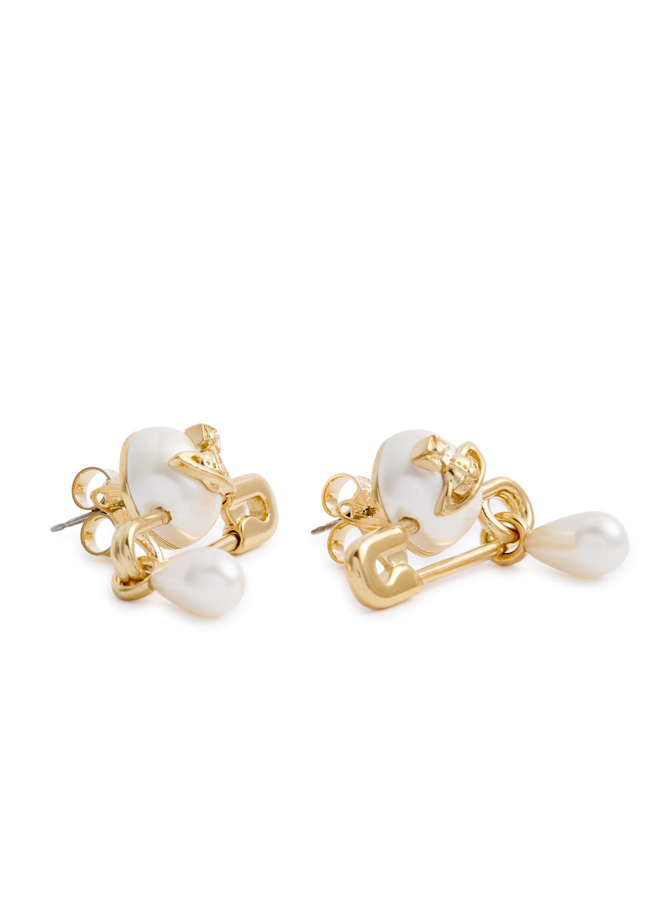 Vivienne Westwood Claude Small Faux Pearl Drop Earrings - 3