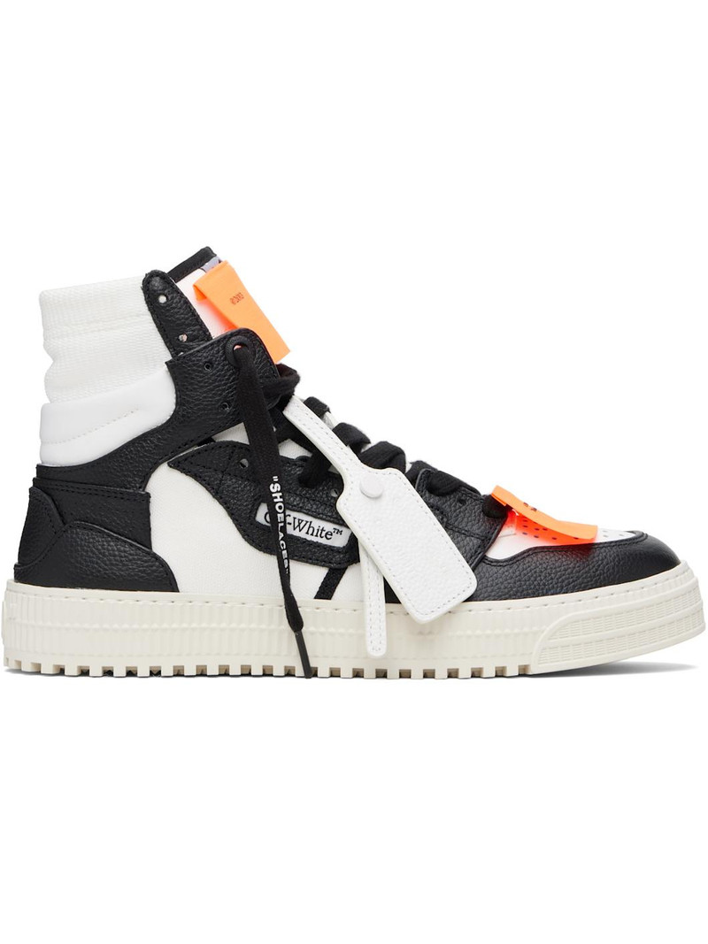 White & Black 3.0 Court High Top Sneakers 1