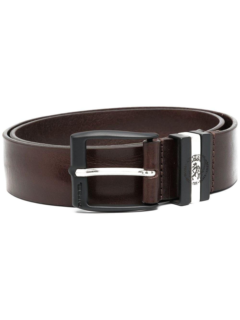 distressed-effect leather belt - 1