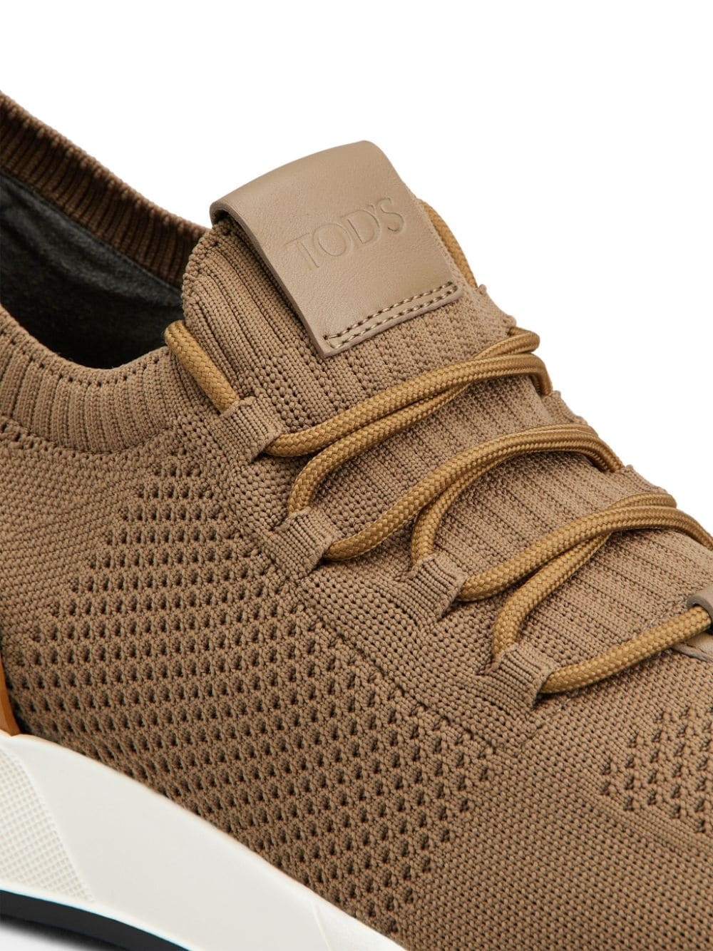 logo-appliquÃ© knitted sneakers - 5