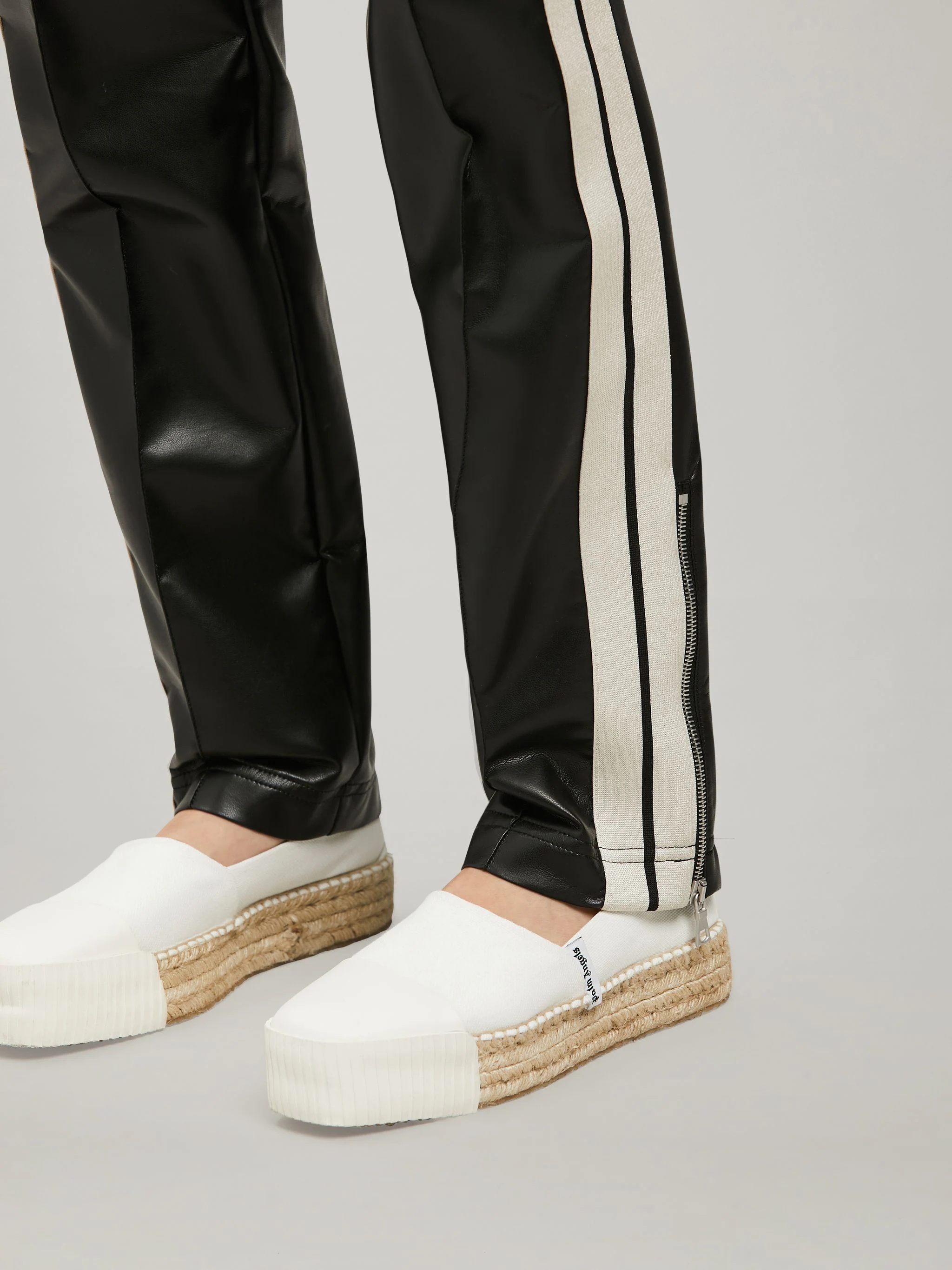 LEATHER TRACK PANTS - 6