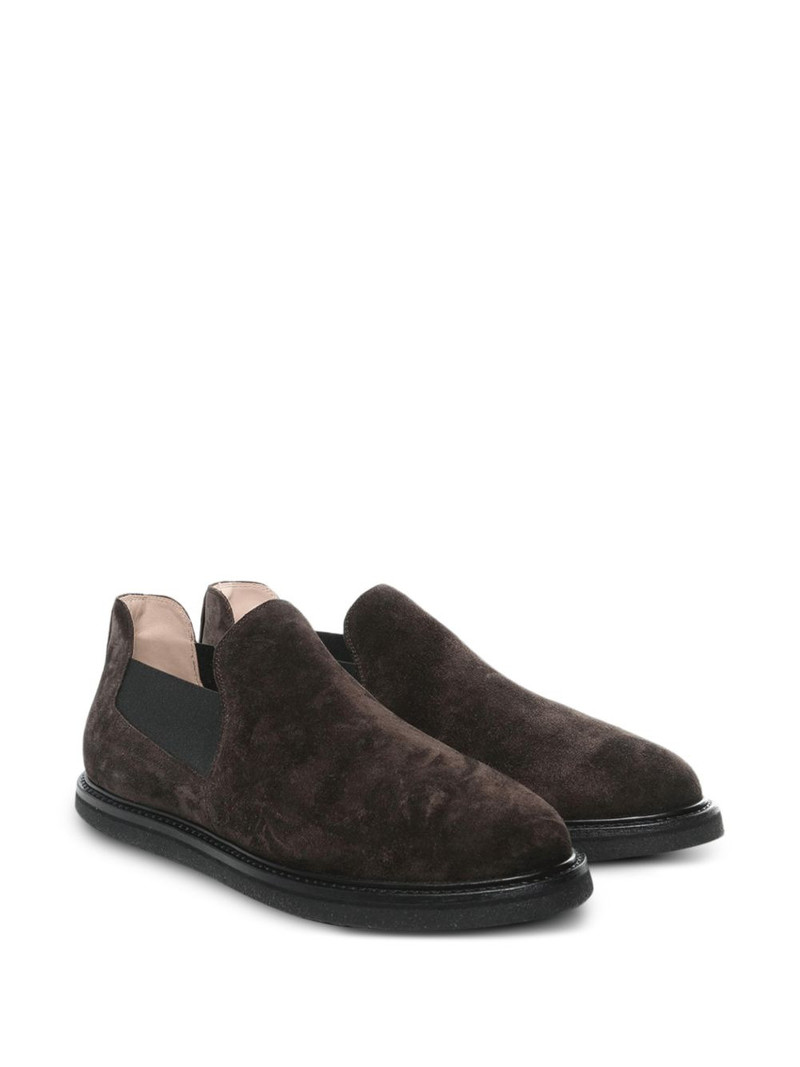 The Row Parker suede slip-on shoes outlook