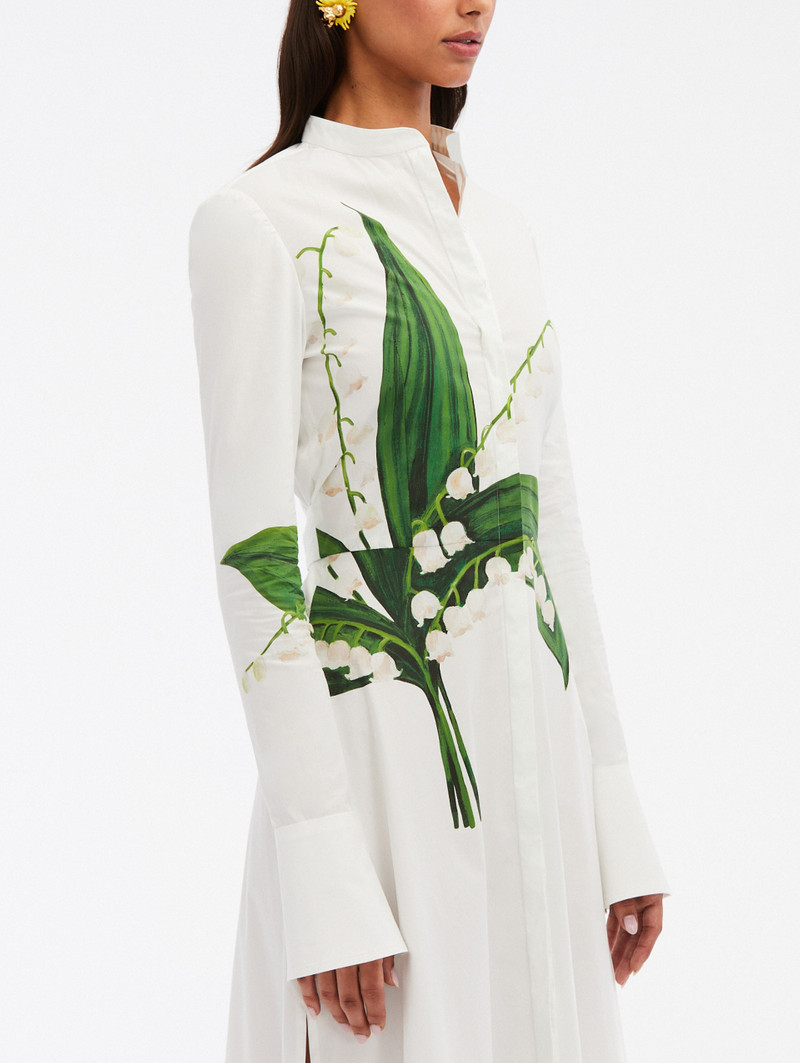 LILY OF THE VALLEY COTTON POPLIN CAFTAN 4