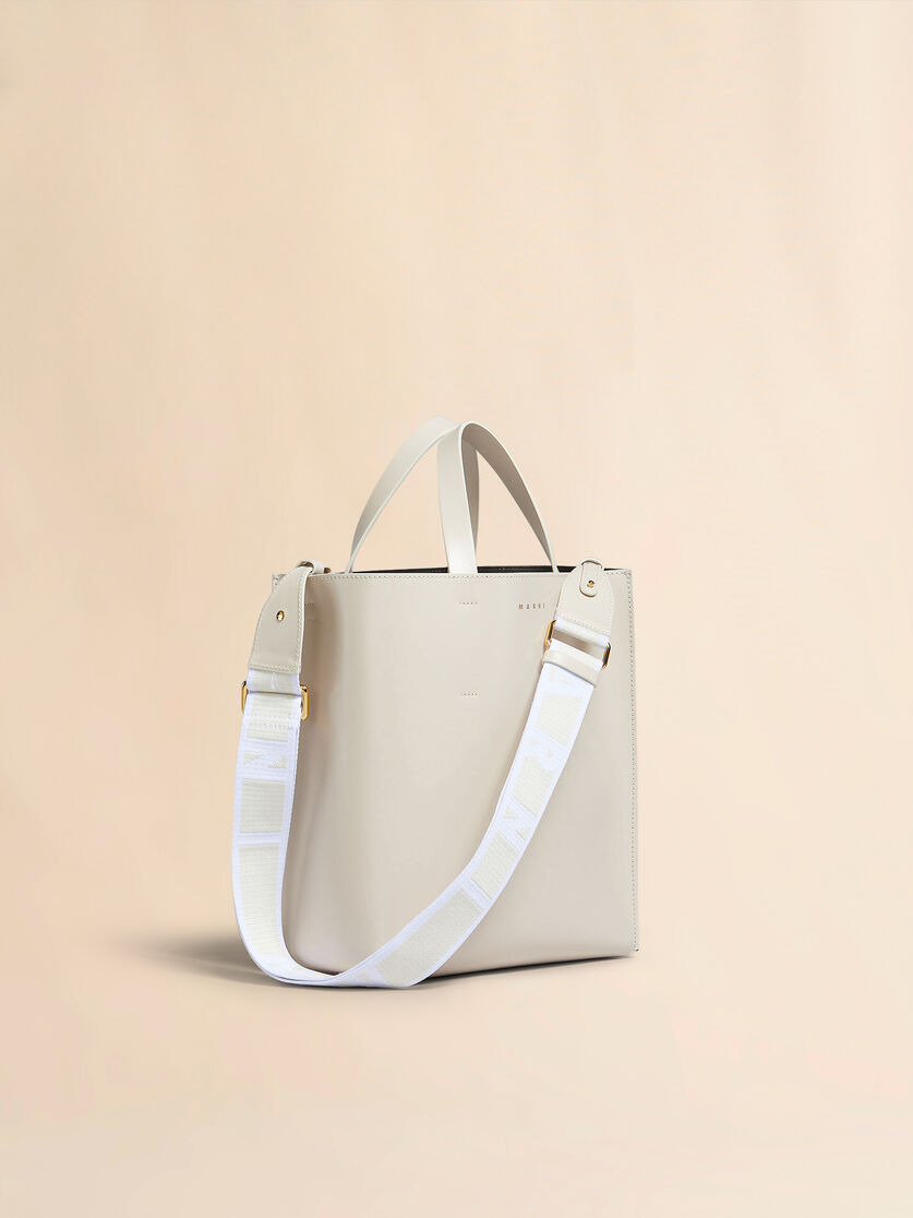 MUSEO SMALL BAG IN CREAM LEATHER - 5