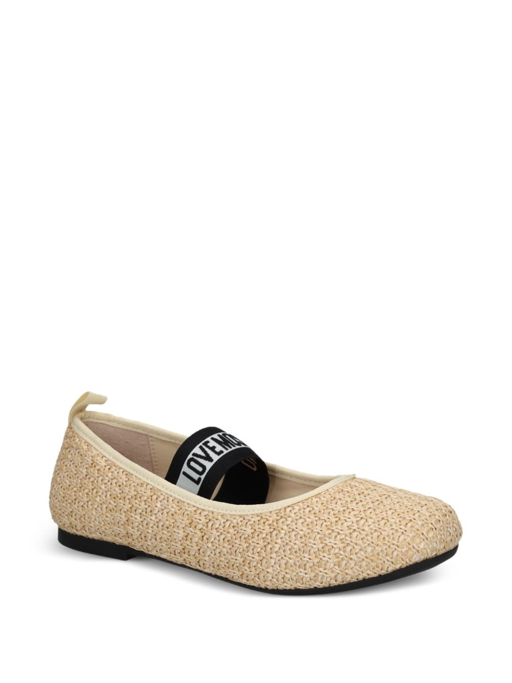 logo-strap ballerina shoes - 2