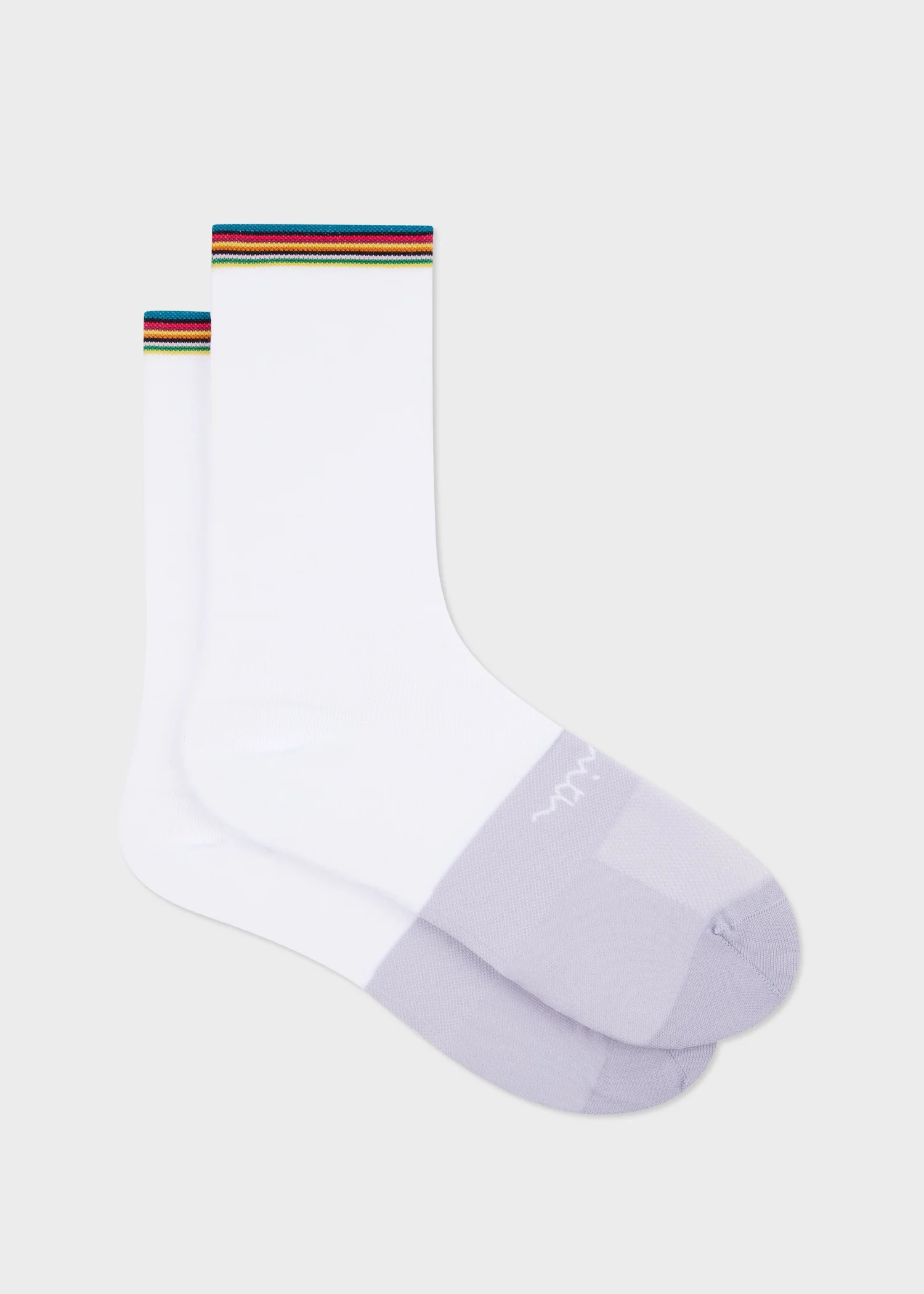 White 'Signature Stripe' Cycling Socks - 1