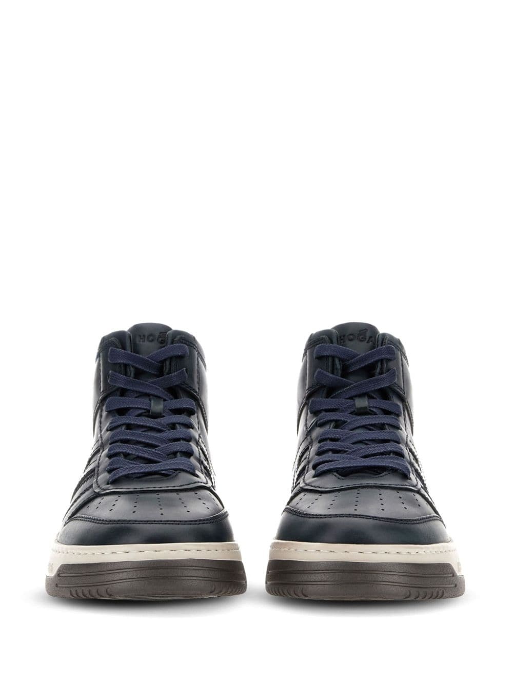 H630 logo-patch leather sneakers - 5