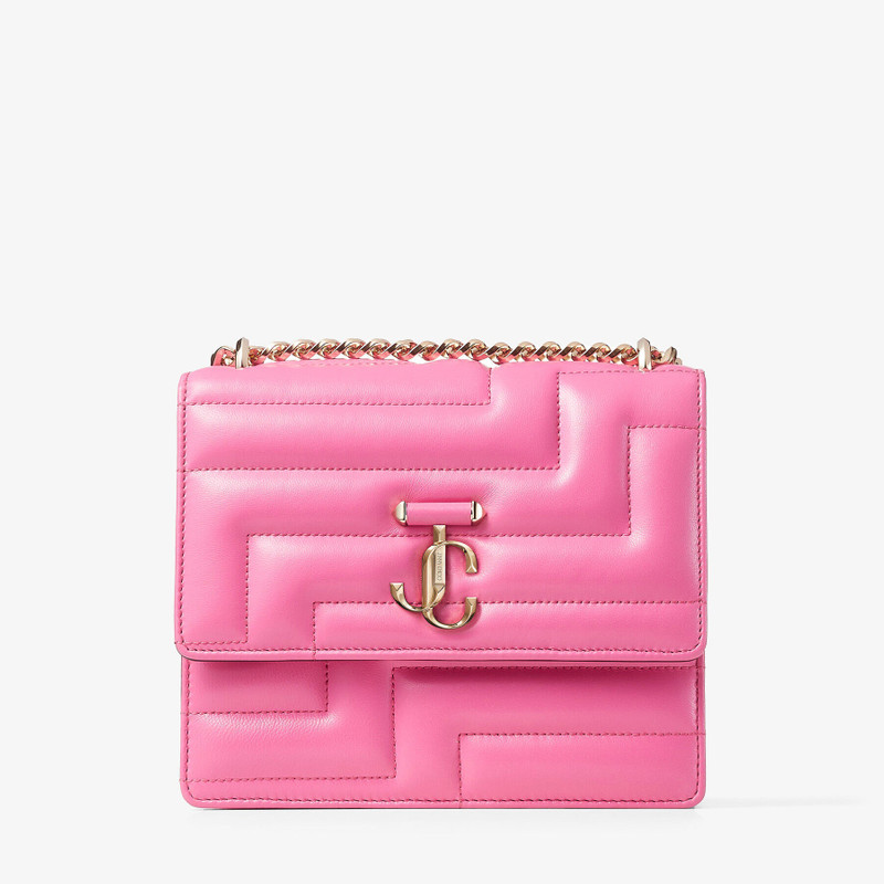 Varenne Avenue Quad
Candy Pink Avenue Nappa Leather Bag with Light Gold JC Emblem 1