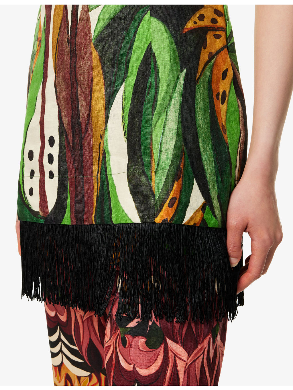 Flow Fringe Strapless Linen Top - 6