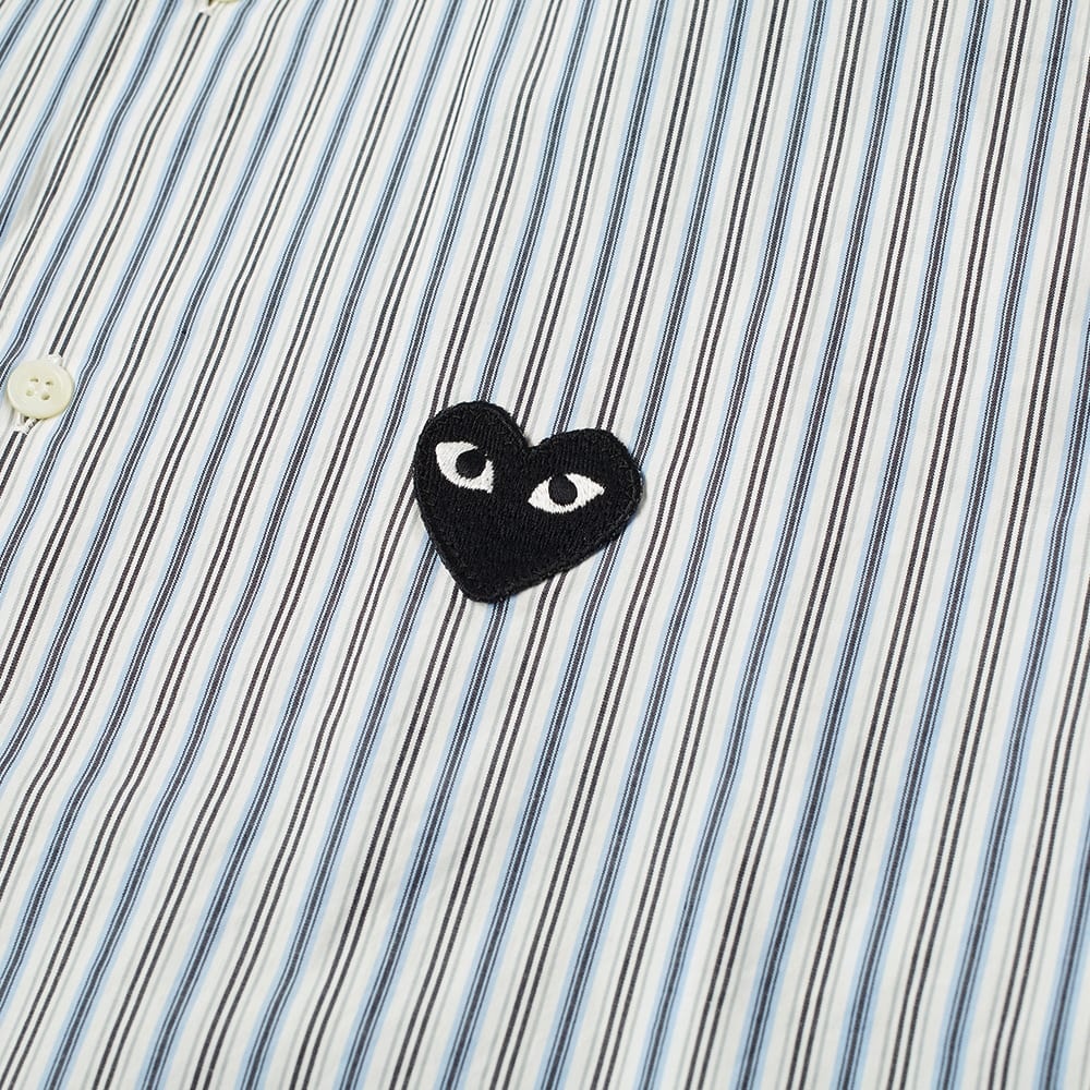 Comme des Garcons Play Black Heart Multi Stripe Shirt - 2