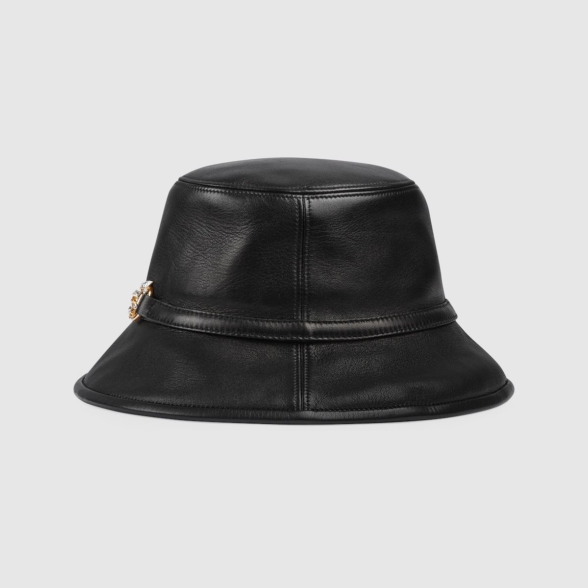 Leather bucket hat with Horsebit - 2