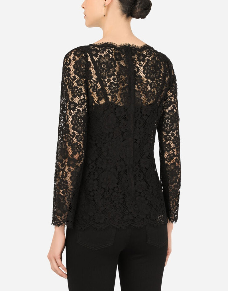 Long-sleeved cordonetto lace top 5