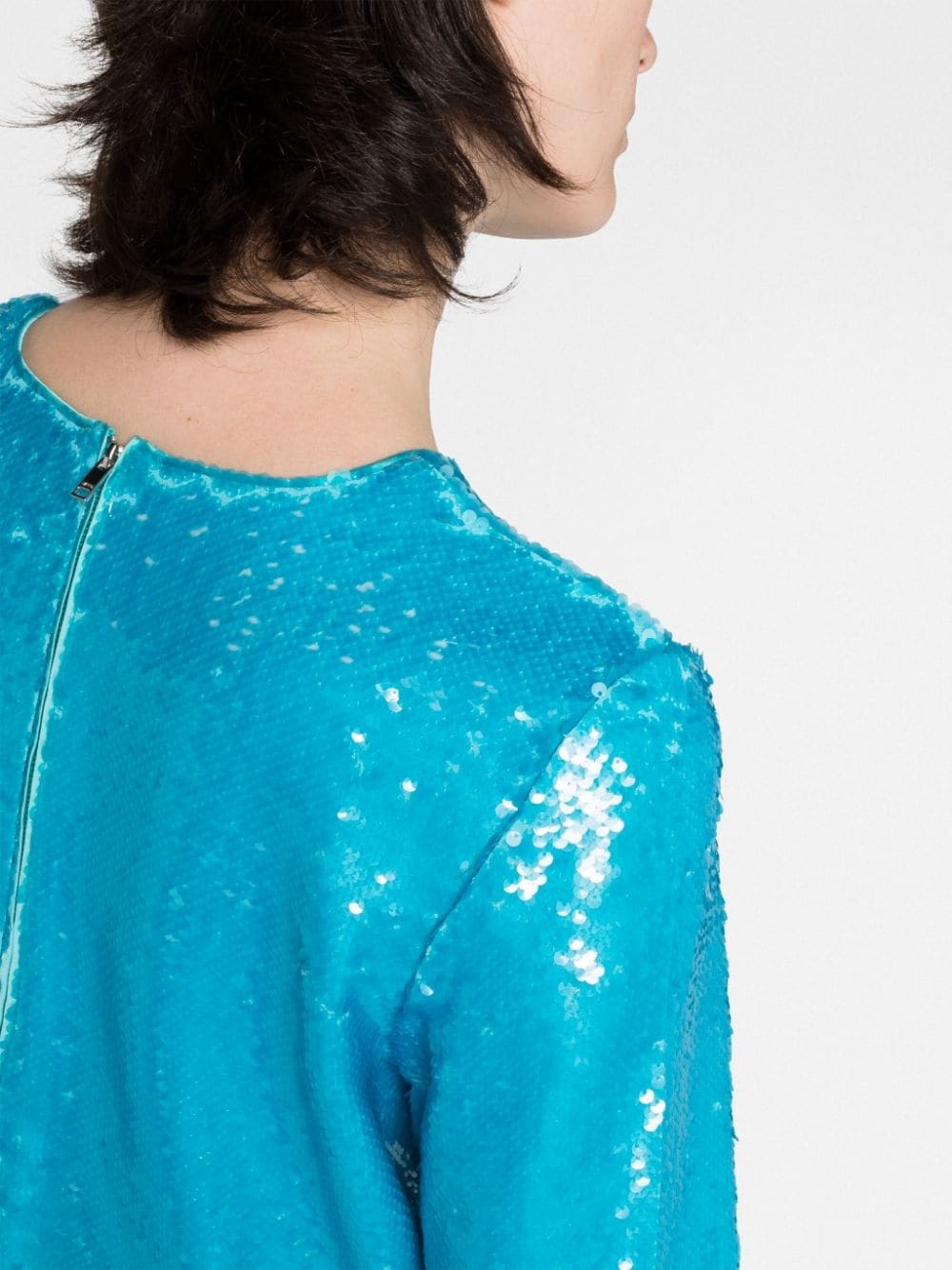 sequin-embellished crop top - 3