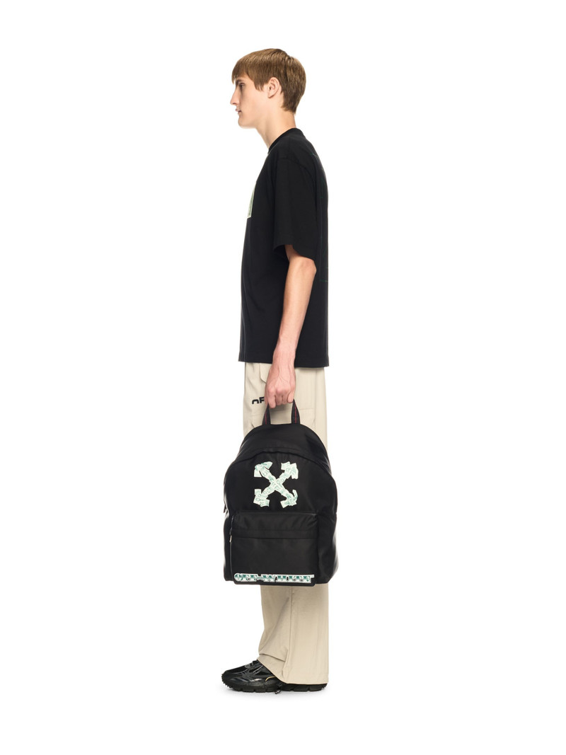 Off-White Green Money Print Heritage Backpack outlook