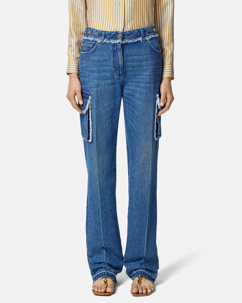 Frayed Cargo Jeans 4