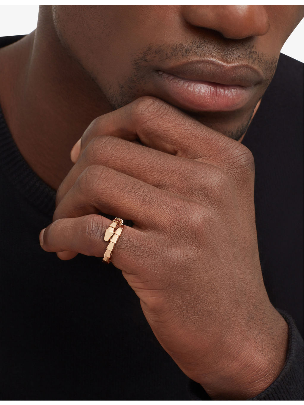 Serpenti Viper 18ct rose-gold ring - 4