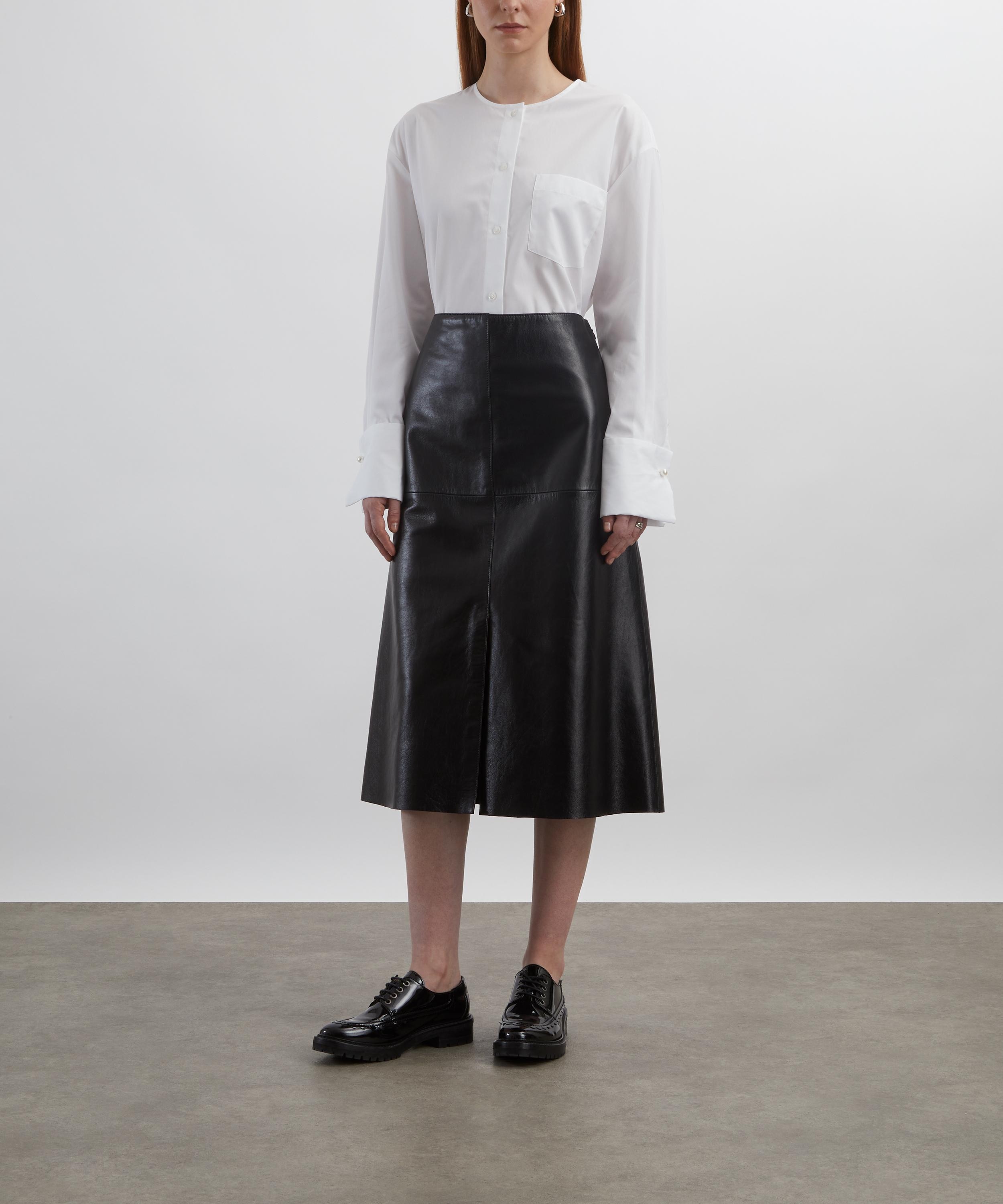 Collarless Elongated Shirt - 2
