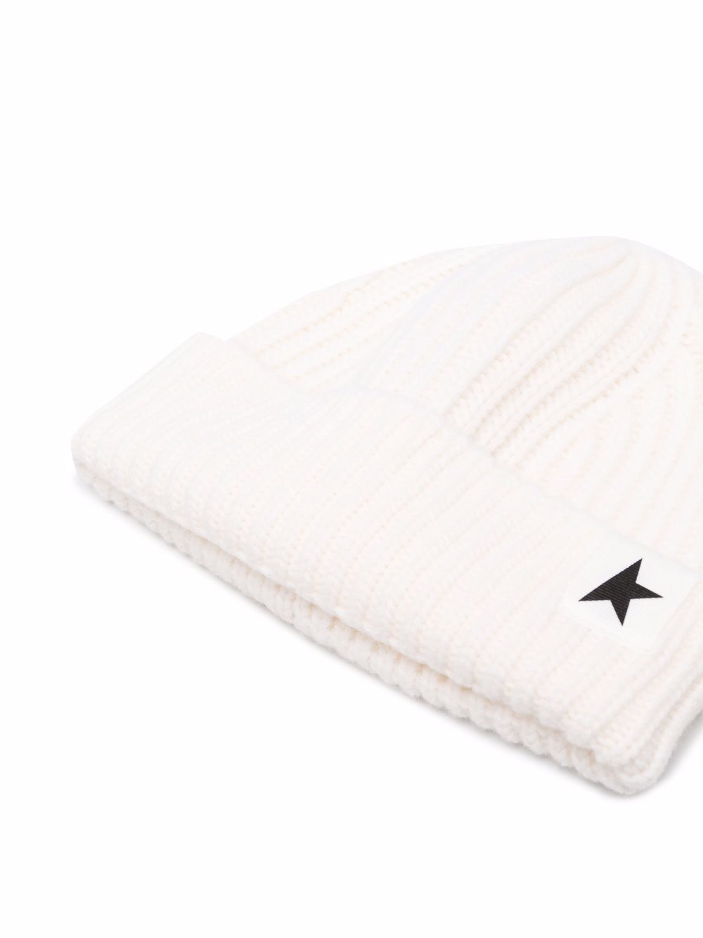 star patch ribbed beanie - 2