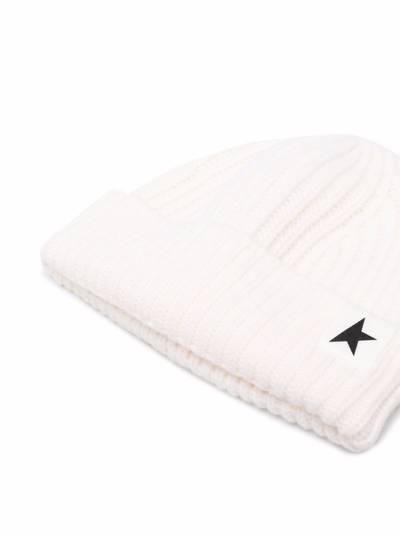 Golden Goose star patch ribbed beanie outlook