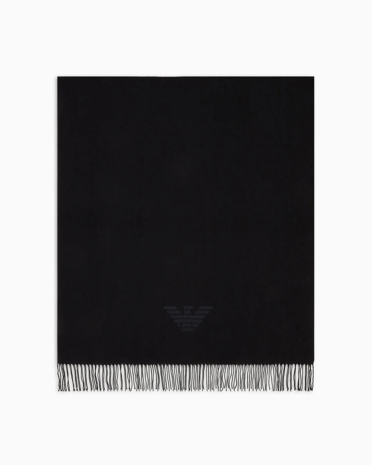 Fringed scarf with eagle print - 1