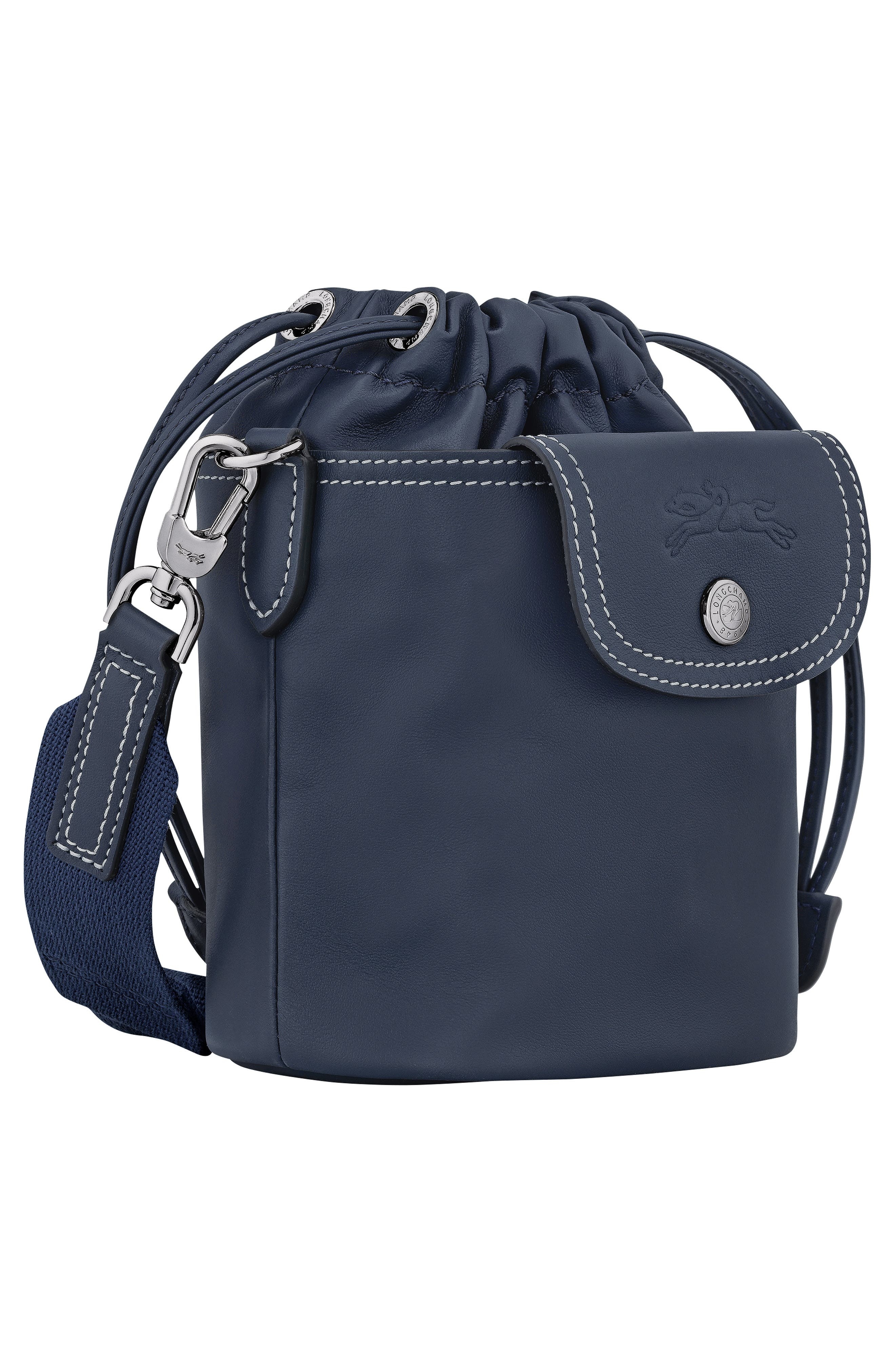 Longchamp Extra Small Le Pliage Xtra Worker Leather Bucket Bag in Navy at Nordstrom - 5