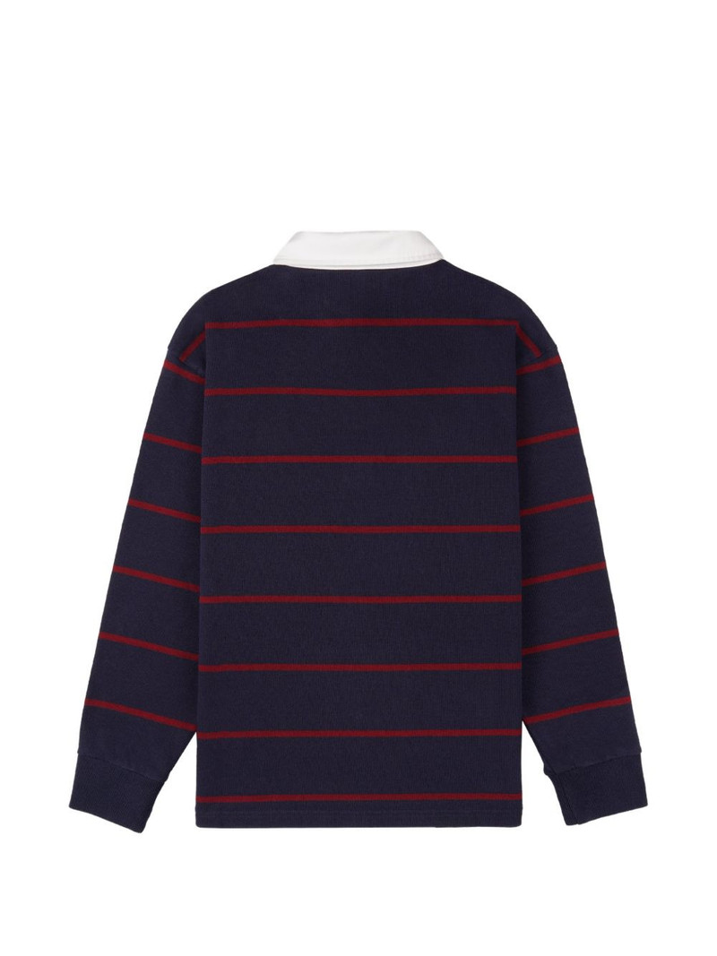 Sporty & Rich striped long-sleeve polo shirt outlook
