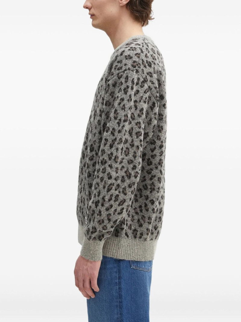 leopard-print crew-neck sweater 3