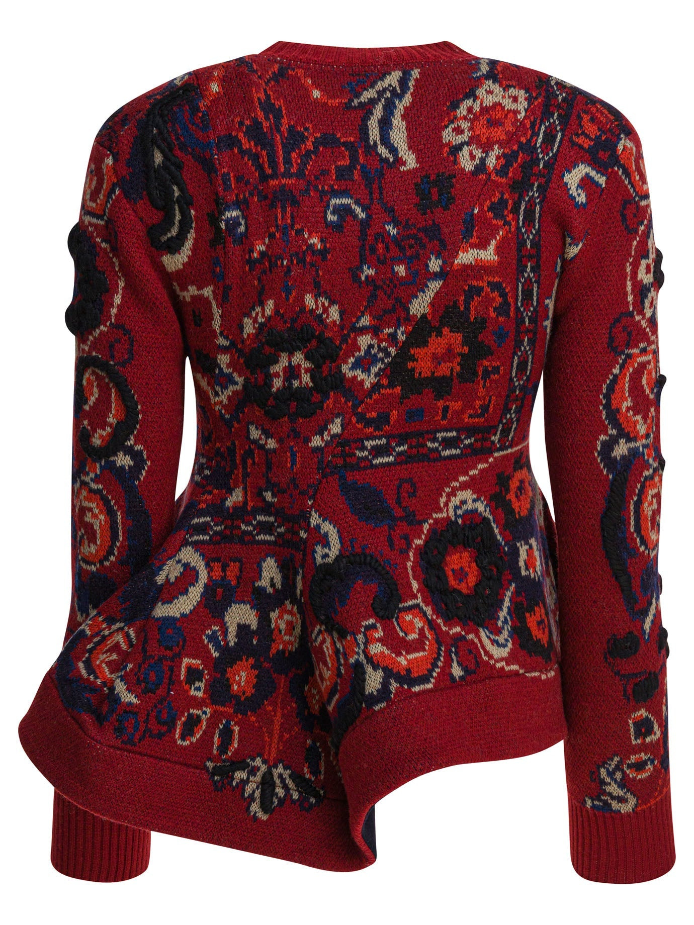 Sacai Women Floral Jacquard Knit Sweater - 2