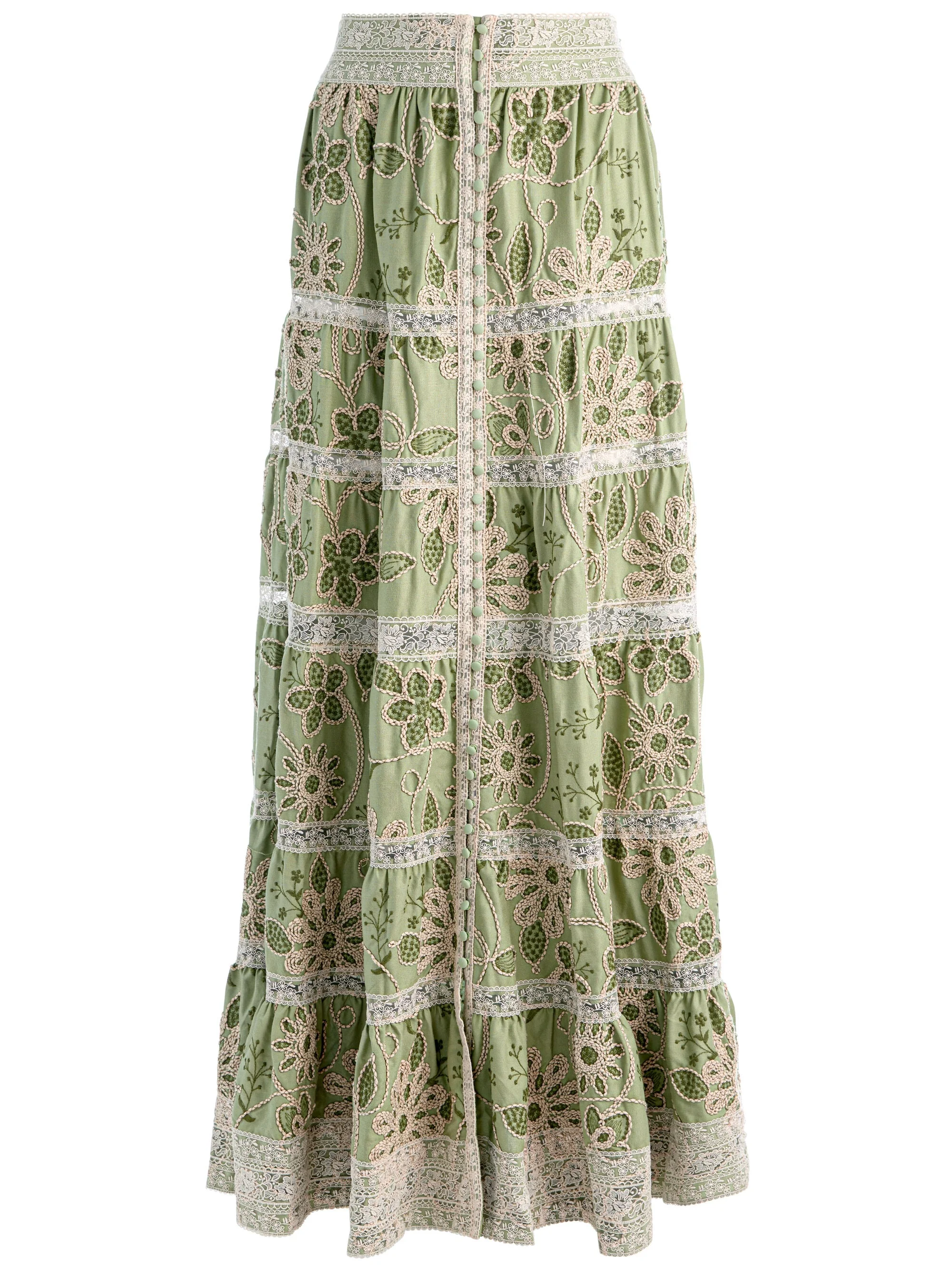 ADIRA EMBROIDERED MAXI SKIRT - 1