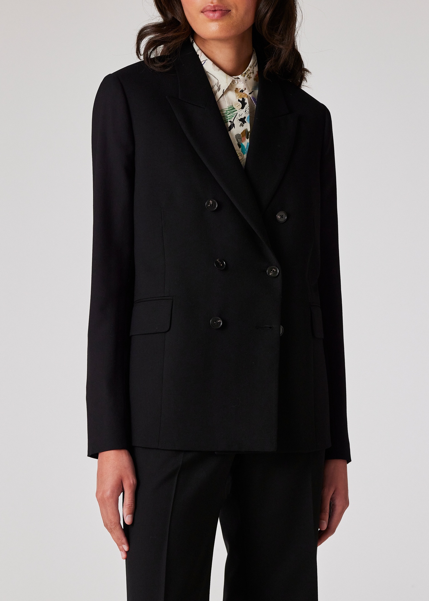 Women's 'A Suit To Travel In' - Black Wool Double Breasted Suit - 7
