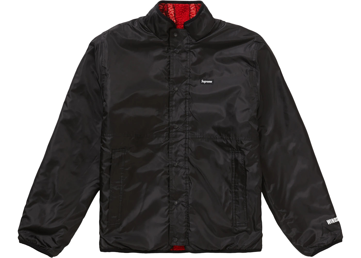 Supreme Reversible Bandana Fleece Jacket Red - 3