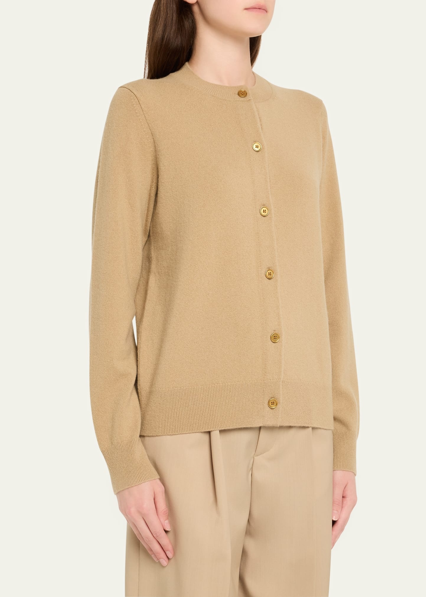 Cashmere Crewneck Cardigan - 4