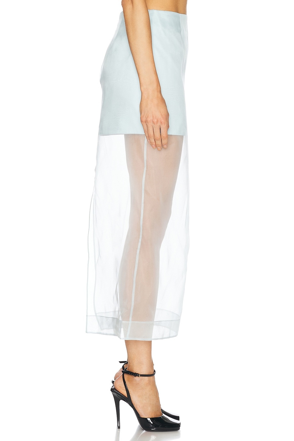 Crush Layered Pencil Skirt - 3