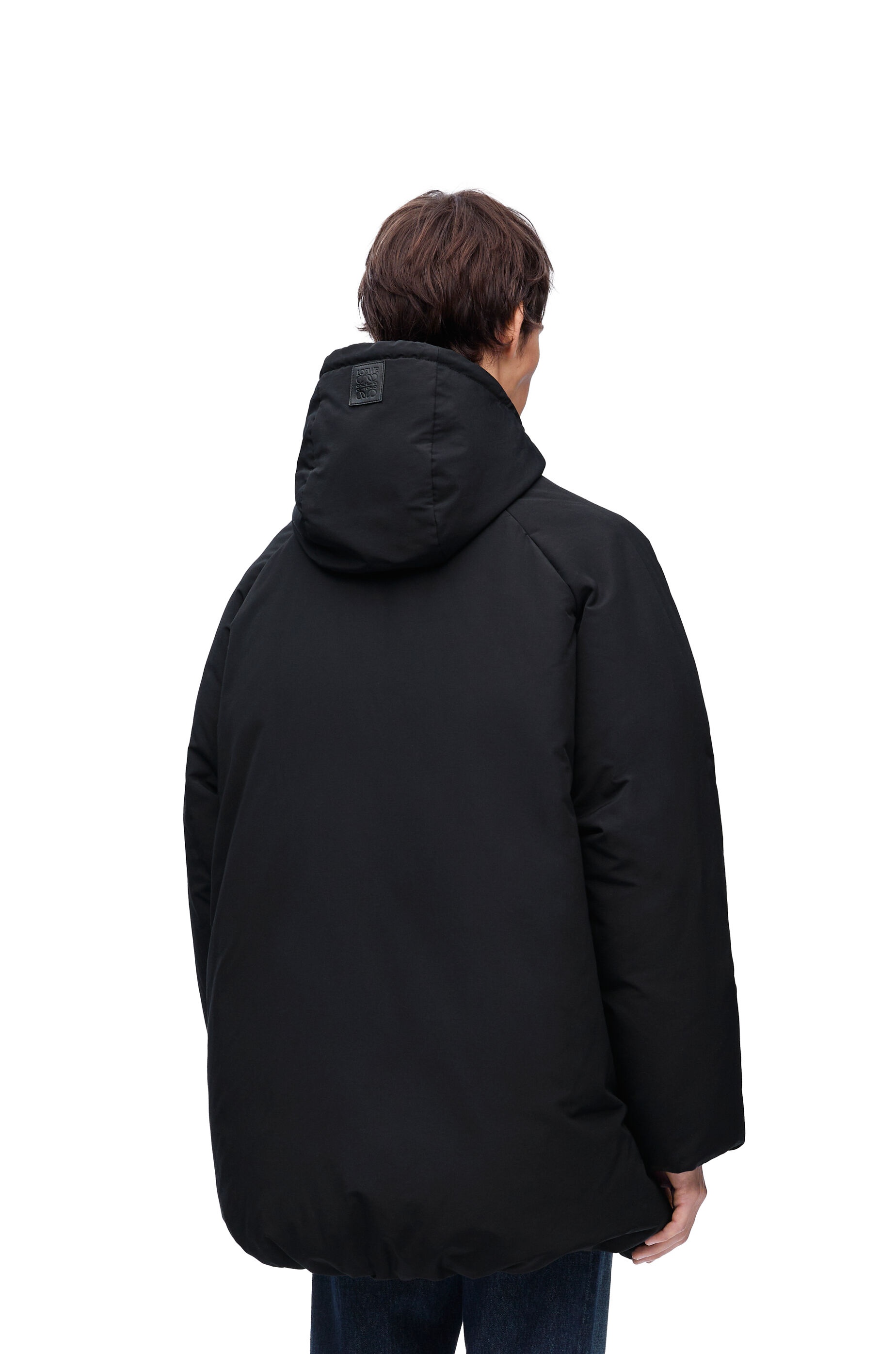 Padded bomber coat in technical cotton - 4