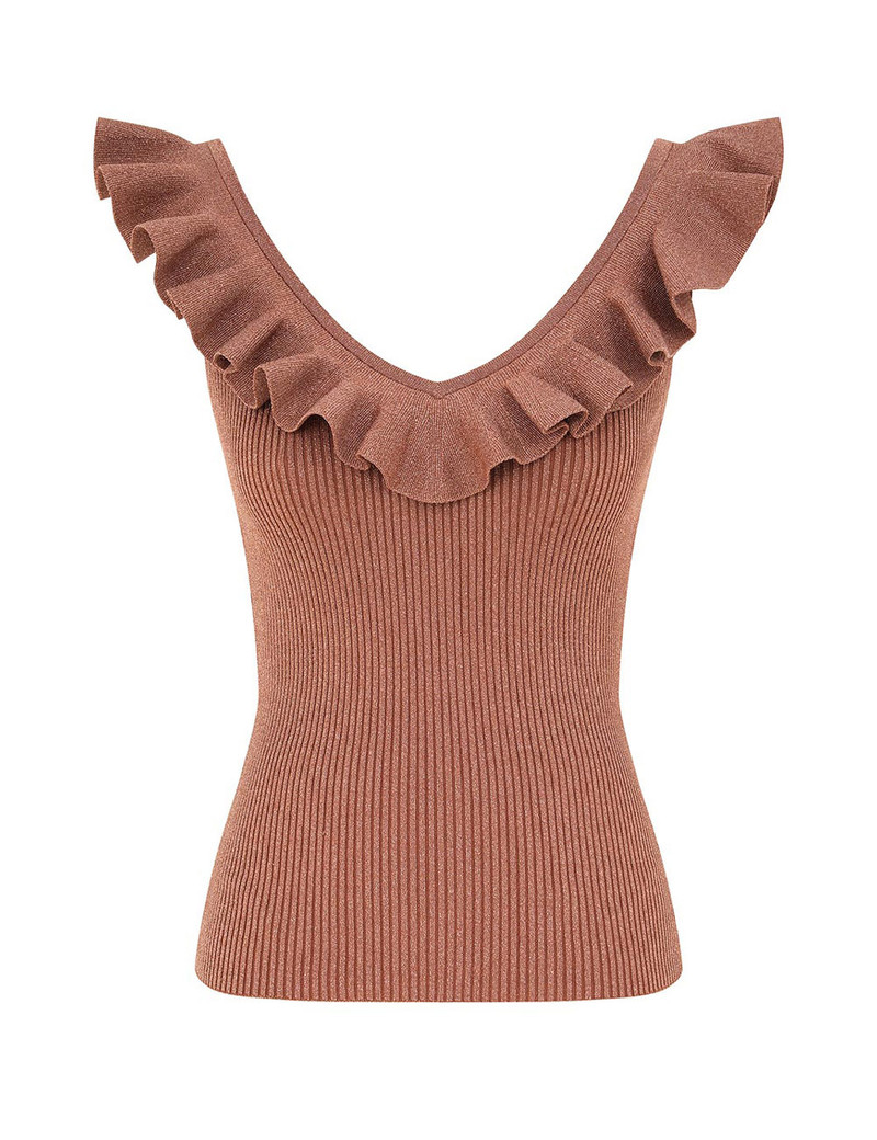 WANDERLUST METALLIC FRILL TOP 1