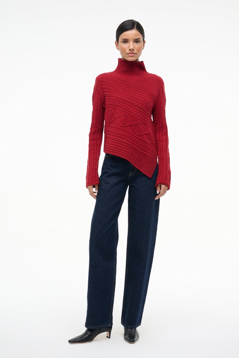 STAUD STAUD SIDNEY SWEATER ROUGE outlook