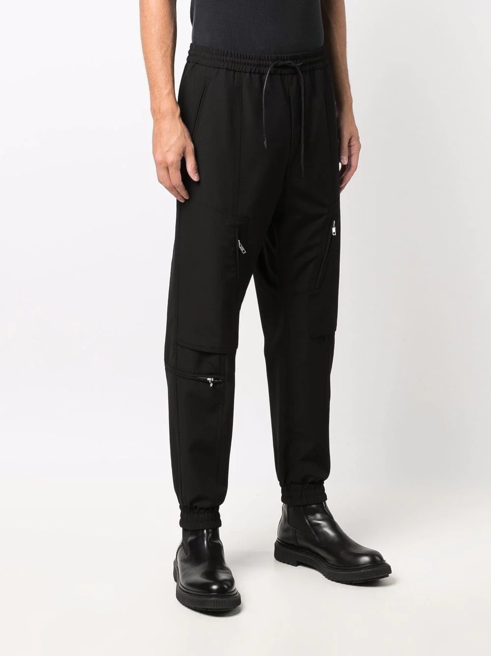 tapered-leg wool trousers - 3