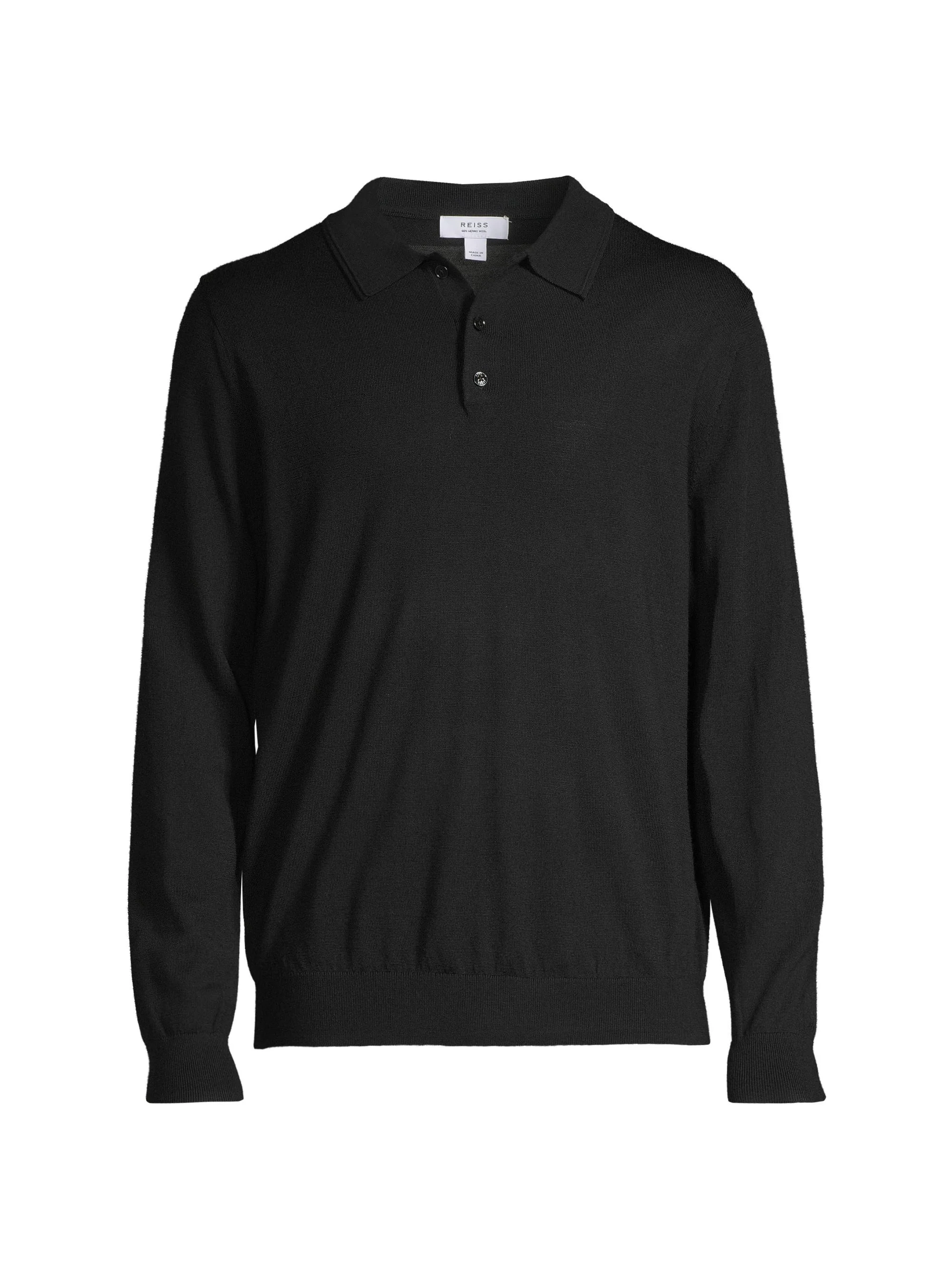 Men's Trafford Polo Sweater - Black - 1