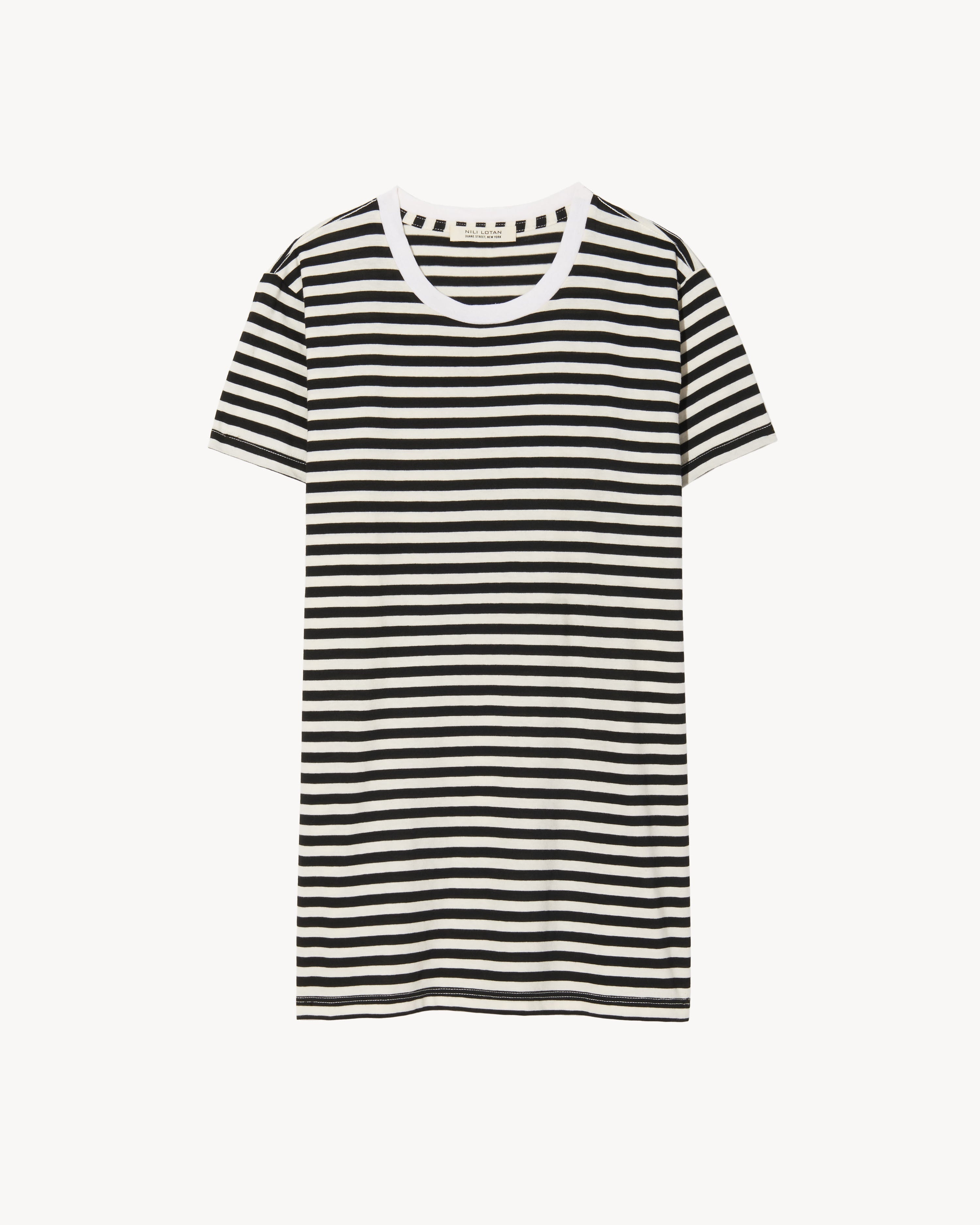 STRIPED LANA CREWNECK TEE - 1