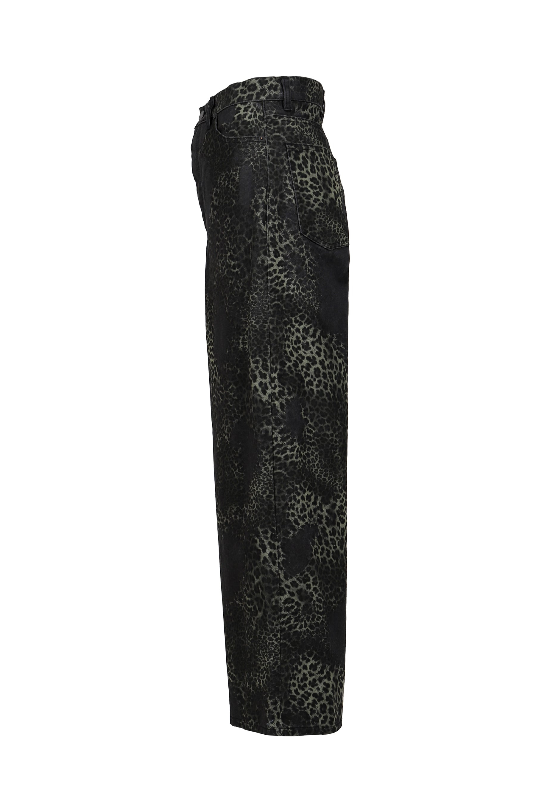 WIDE 5-POCKET PANTS / LEOPARD - 3