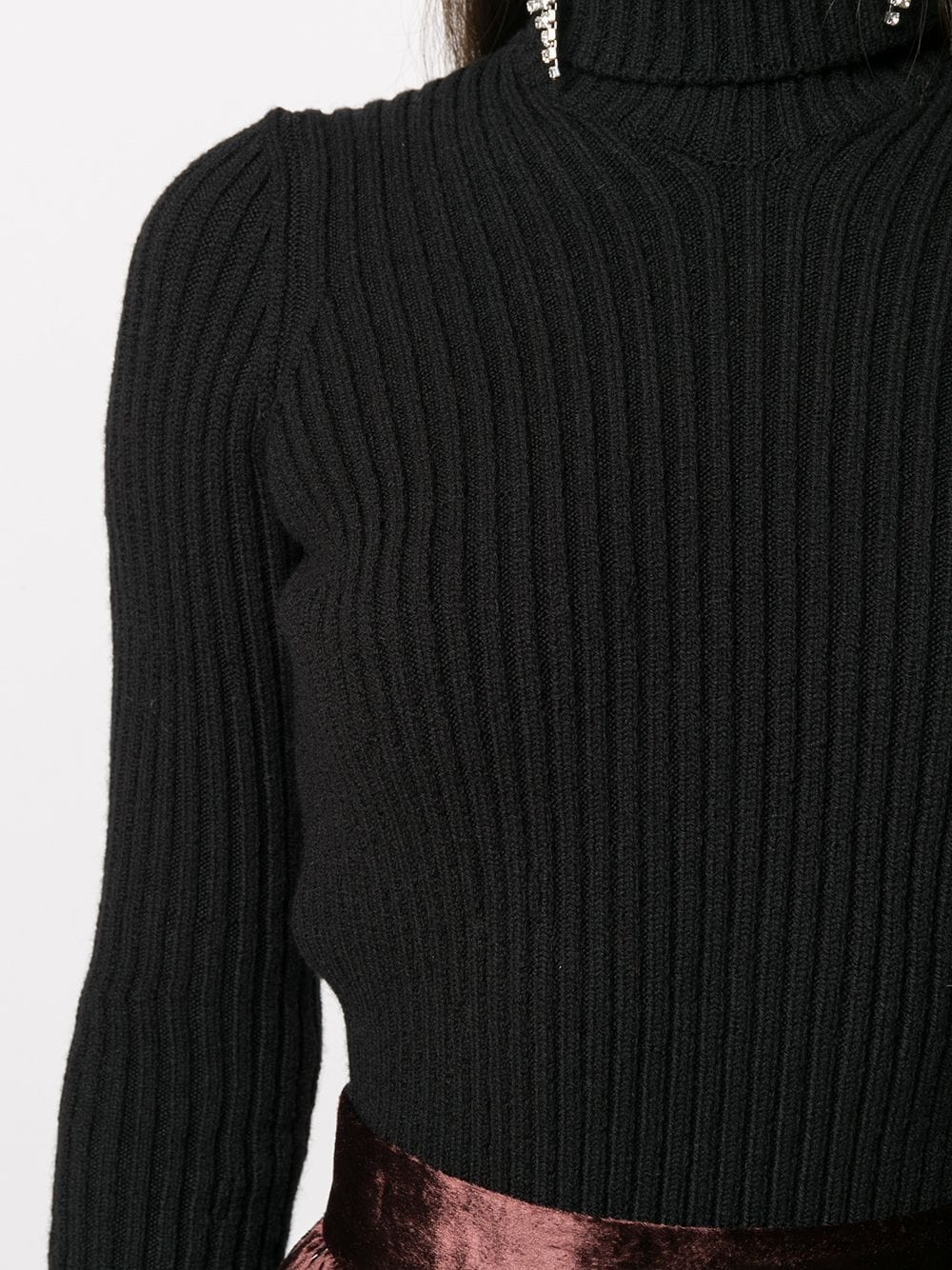 open-back roll-neck jumper - 5