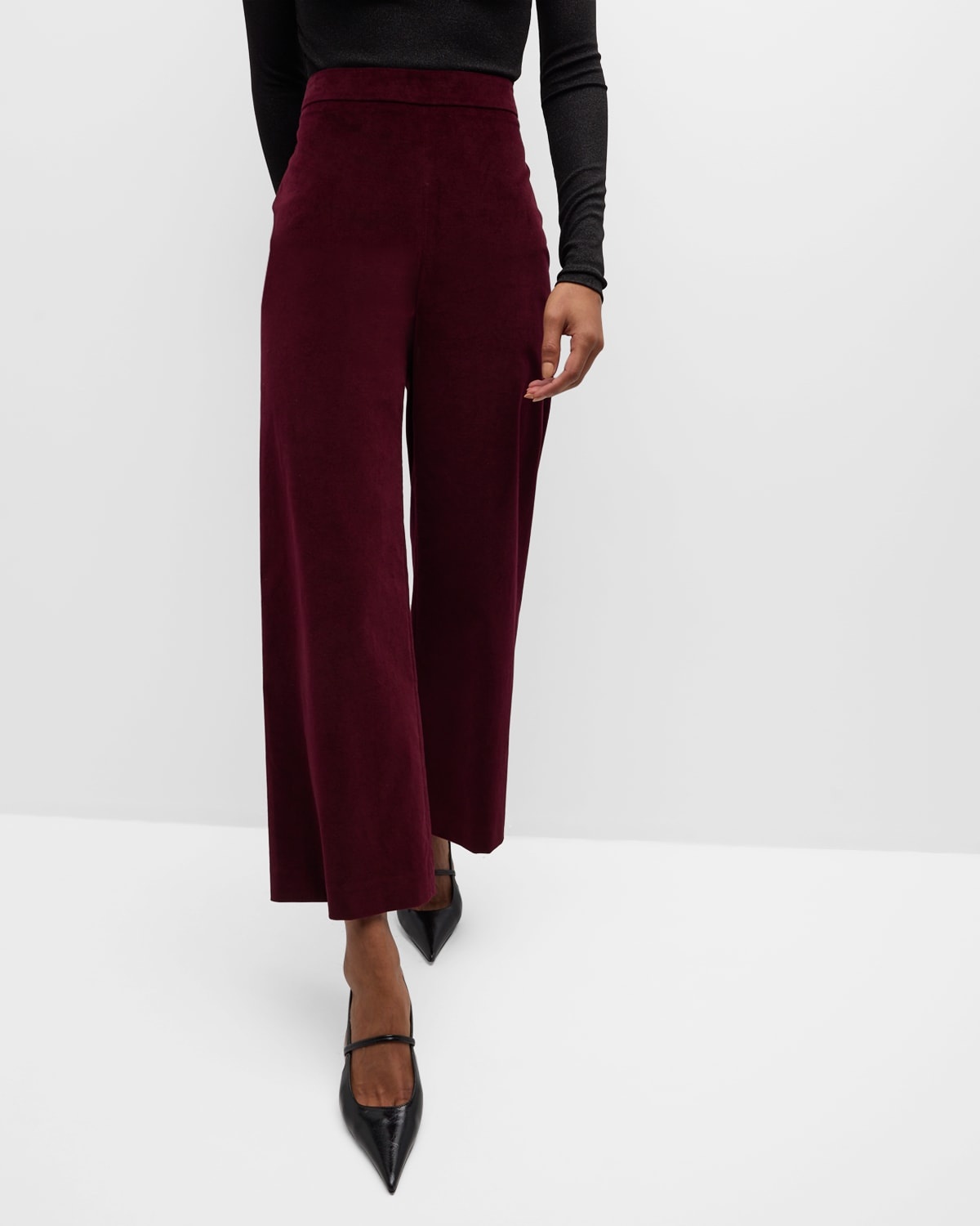 Cropped Velvet Pants - 7