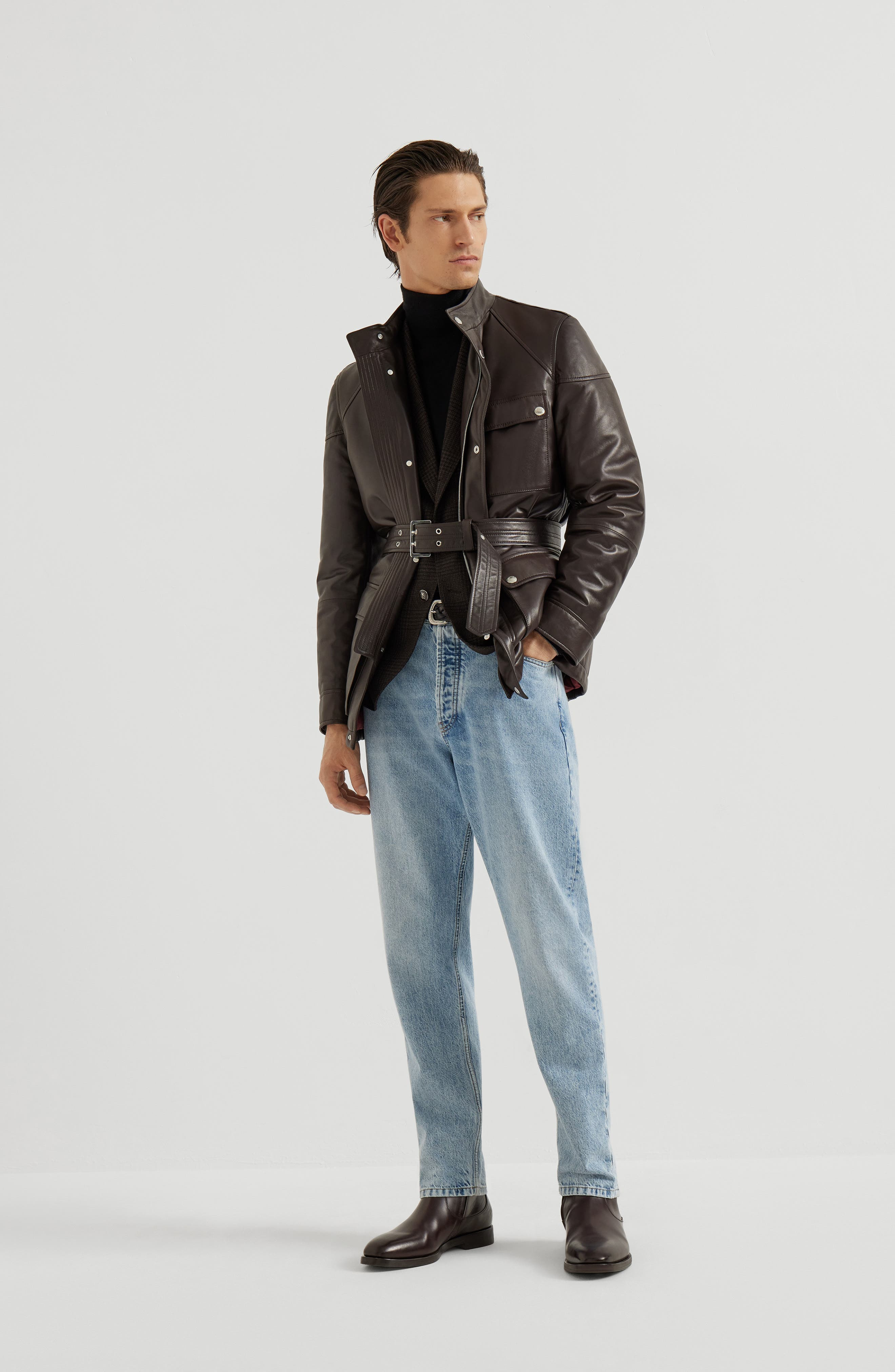 Brunello Cucinelli Cashmere and silk lightweight sweater in Black at Nordstrom - 6