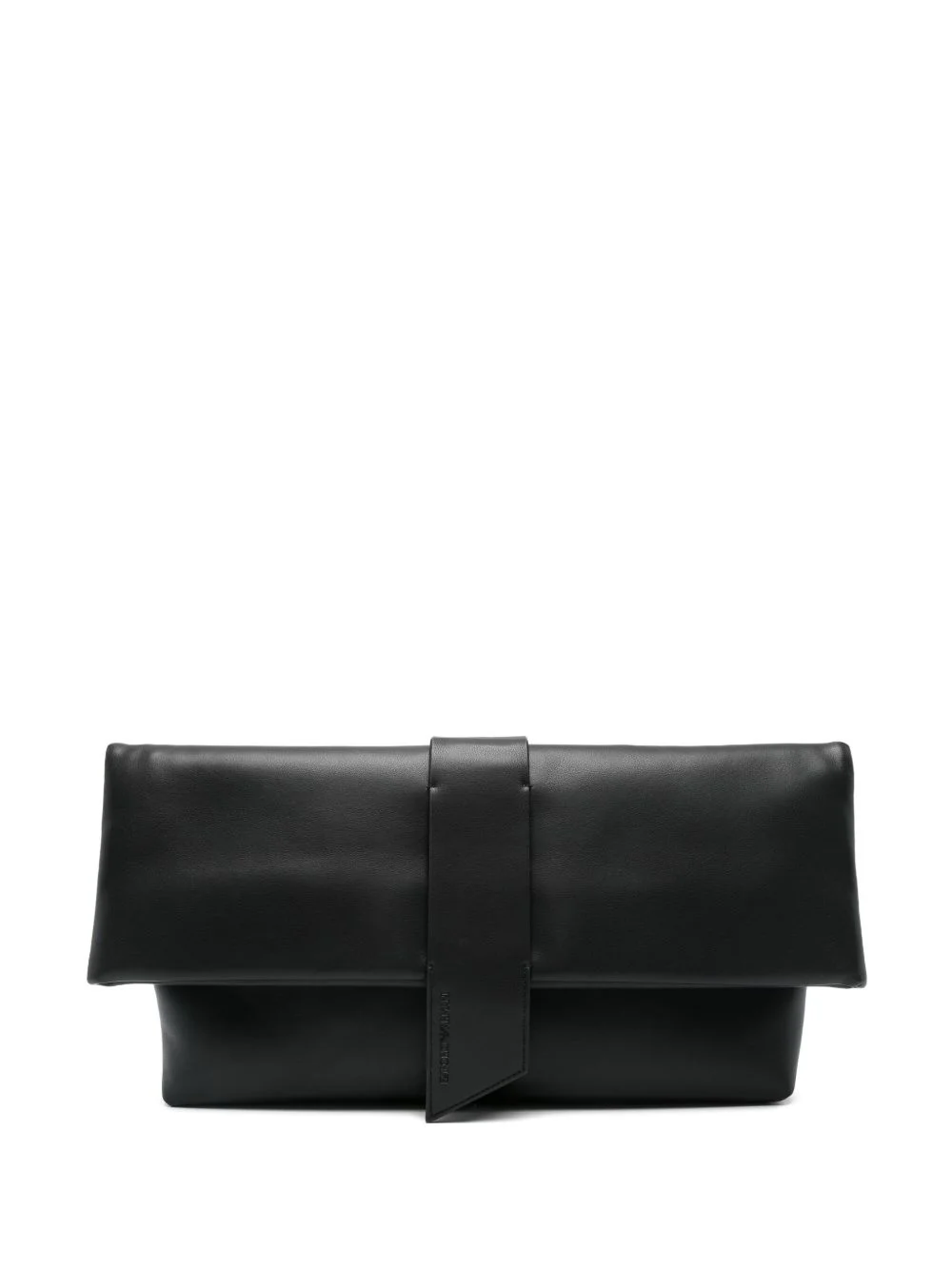 folded leather clutch bag - 1